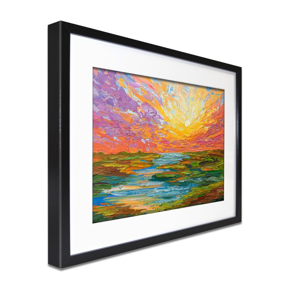 Lake Sunset Framed Art Print wall art product Olga Tkachyk