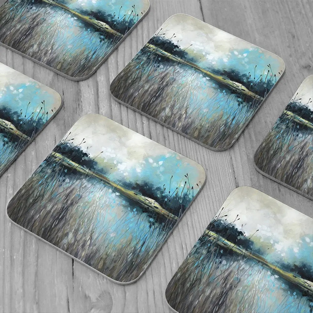 Lake Views Coaster Set Lake Views Coaster Set wall art product Carol Robinson