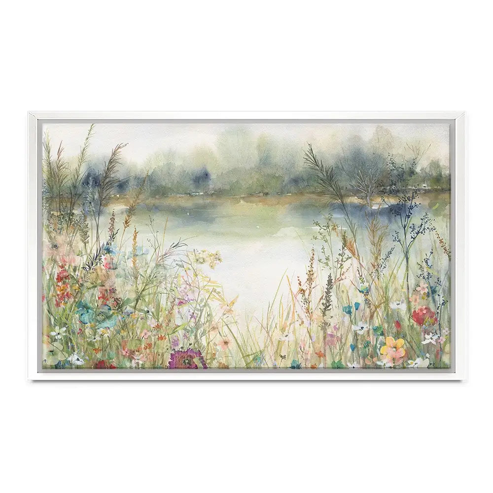 Lakeside Wildflowers Canvas Print Lakeside Wildflowers Canvas Print wall art product Carol Robinson