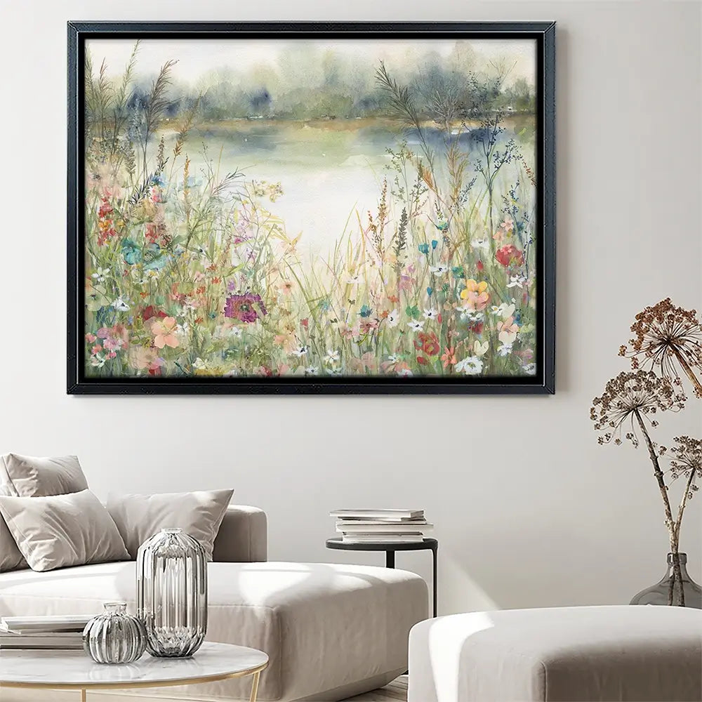Lakeside Wildflowers Canvas Print Lakeside Wildflowers Canvas Print wall art product Carol Robinson