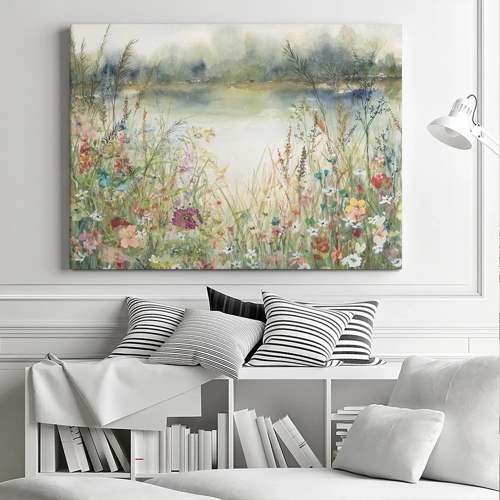 Lakeside Wildflowers Canvas Print Lakeside Wildflowers Canvas Print wall art product Carol Robinson