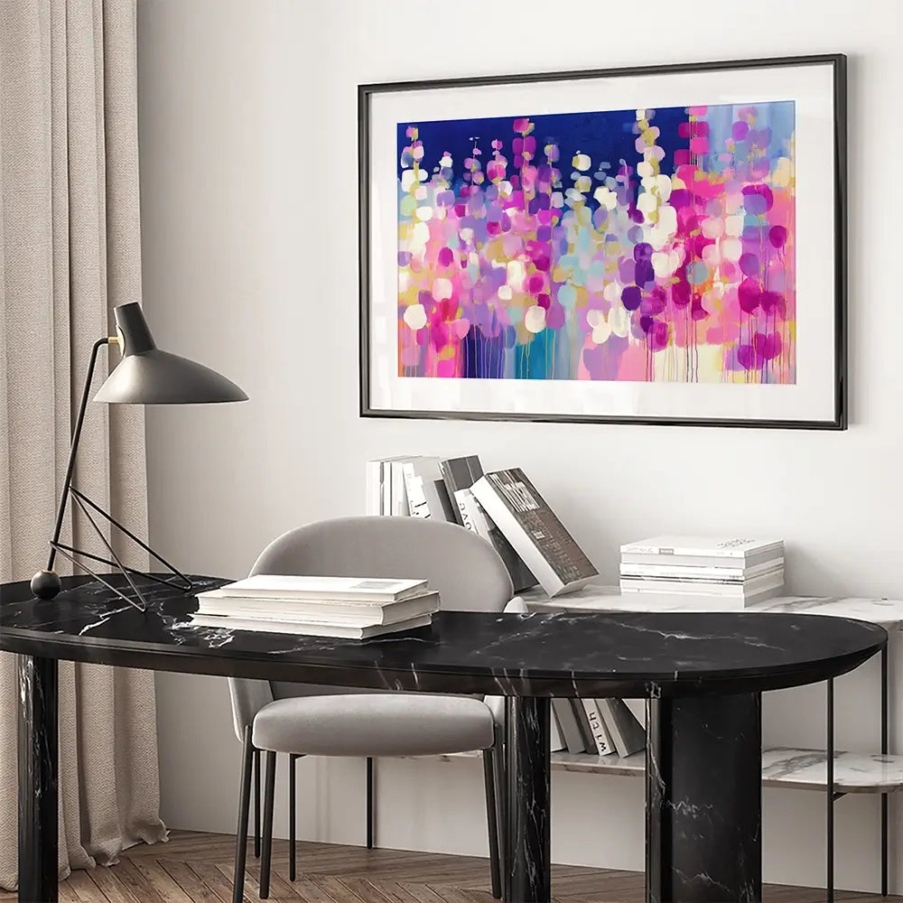 Lavender Glow At Twilight Framed Art Print Lavender Glow At Twilight Framed Art Print wall art product Chromatic Storm Studio