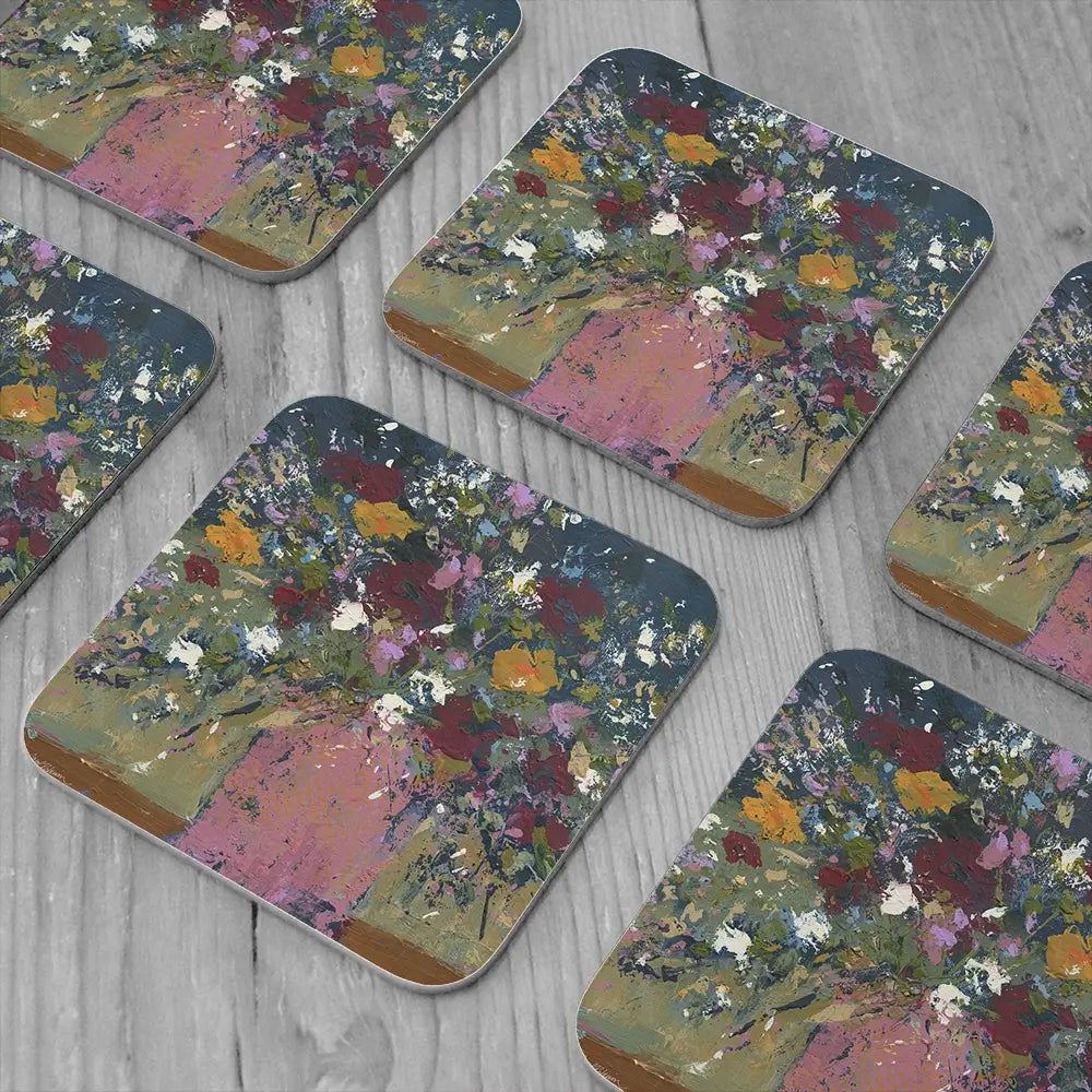 Lavish Bouquet Coaster Set Lavish Bouquet Coaster Set wall art product Carol Robinson