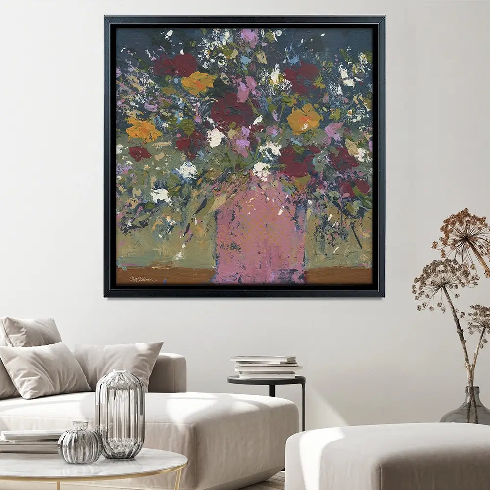 Lavish Bouquet Square Canvas Print Lavish Bouquet Square Canvas Print wall art product Carol Robinson