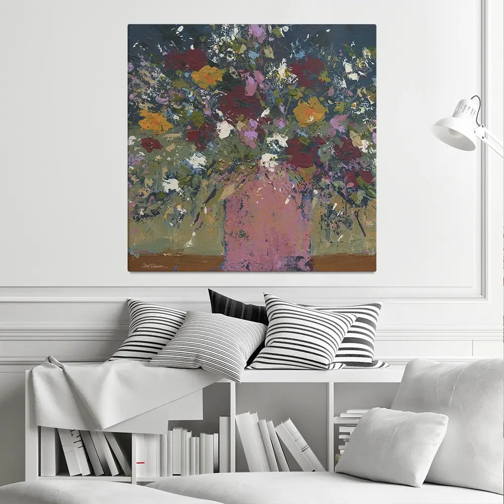 Lavish Bouquet Square Canvas Print Lavish Bouquet Square Canvas Print wall art product Carol Robinson