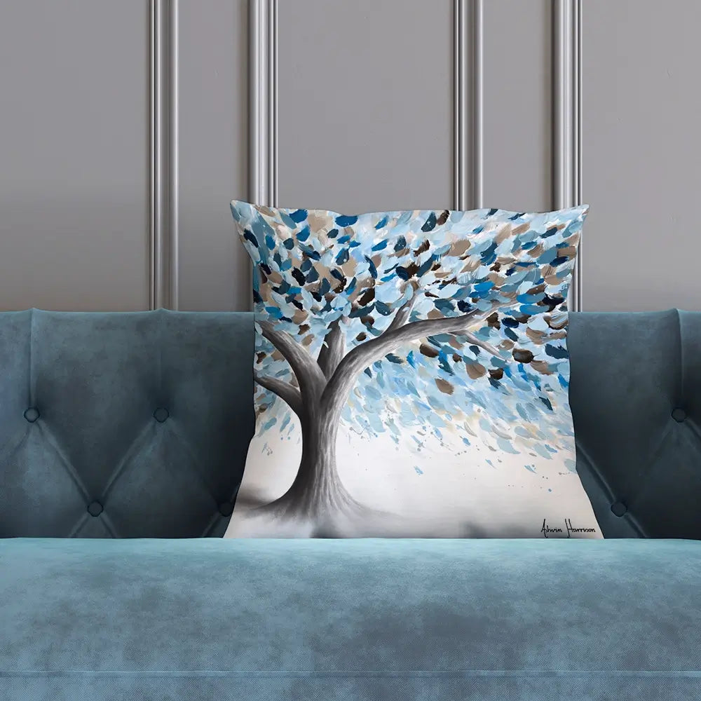 Leafy Lake Tree Cushion Leafy Lake Tree Cushion wall art product Ashvin Harrison