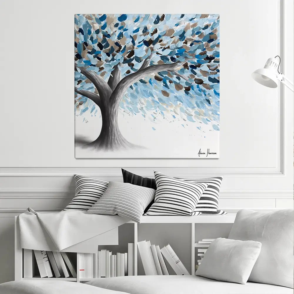 Leafy Lake Tree Square Canvas Print Leafy Lake Tree Square Canvas Print wall art product Ashvin Harrison