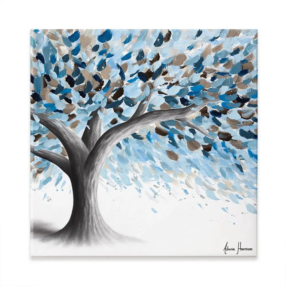 Leafy Lake Tree Square Canvas Print Leafy Lake Tree Square Canvas Print wall art product Ashvin Harrison