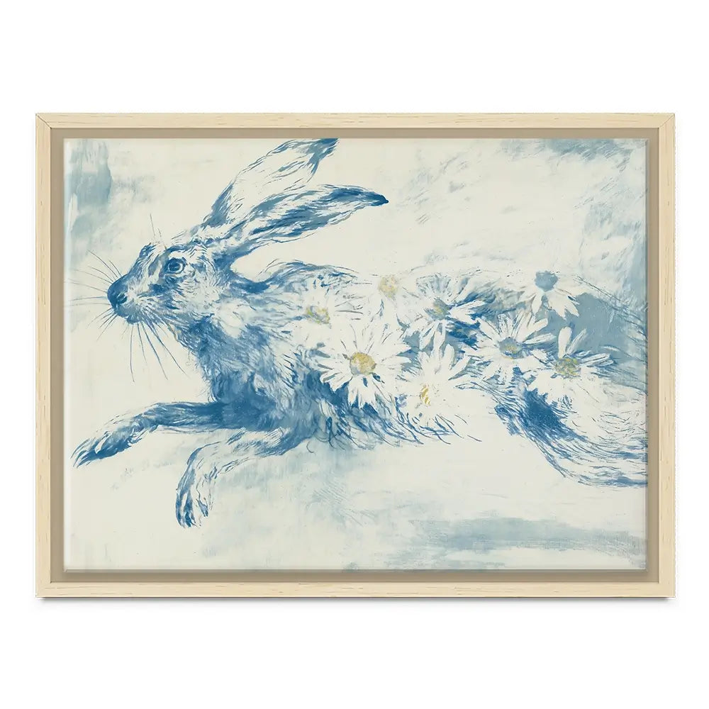 Leaping Rabbit Field Canvas Print Leaping Rabbit Field Canvas Print wall art product Chromatic Storm Studio