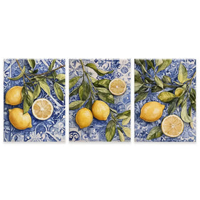 Lemon Citrus Trio Canvas Print Lemon Citrus Trio Canvas Print wall art product IAmHomeStudio