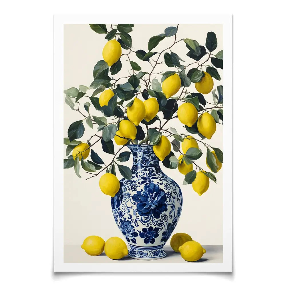 Lemon Vase Art Print Lemon Vase Art Print wall art product IAmHomeStudio