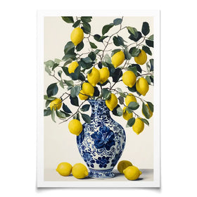 Lemon Vase Art Print Lemon Vase Art Print wall art product IAmHomeStudio