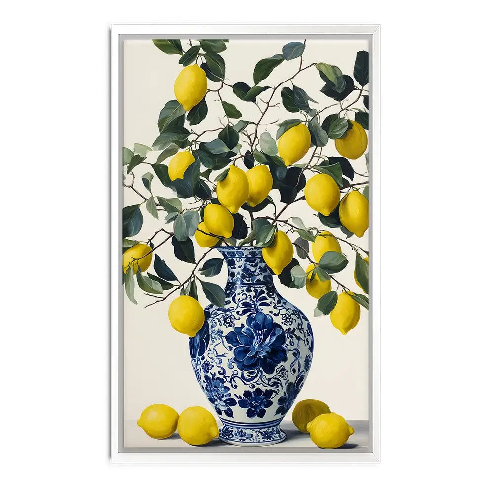 Lemon Vase Canvas Print Lemon Vase Canvas Print wall art product IAmHomeStudio
