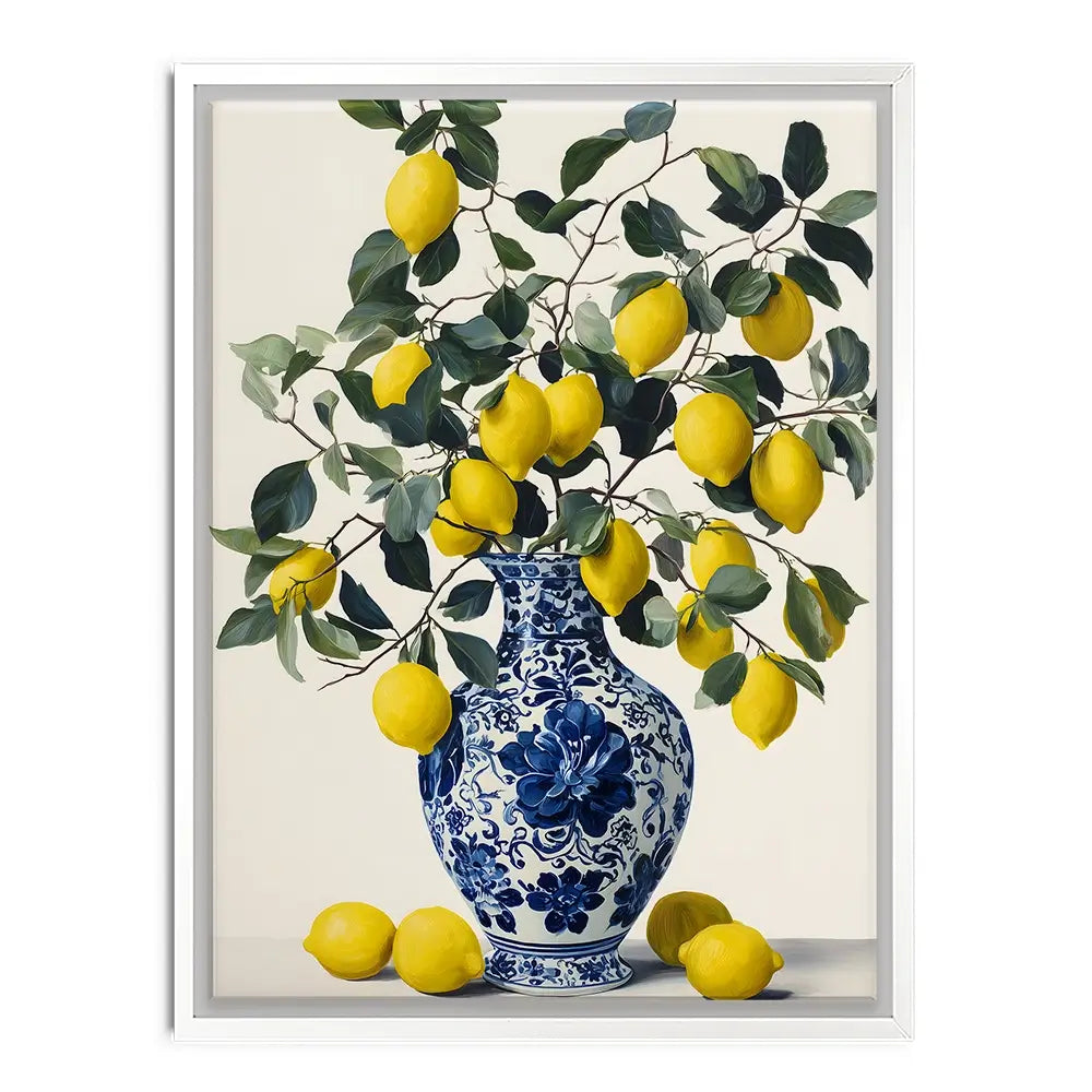Lemon Vase Canvas Print Lemon Vase Canvas Print wall art product IAmHomeStudio