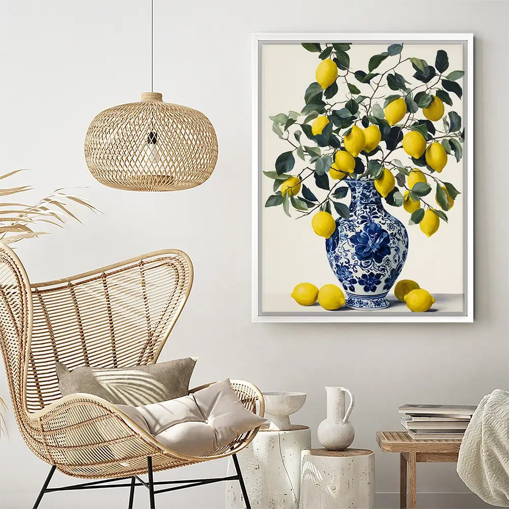Lemon Vase Canvas Print Lemon Vase Canvas Print wall art product IAmHomeStudio