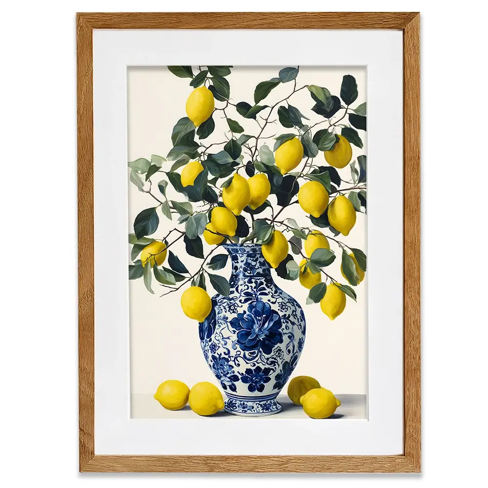 Lemon Vase Framed Art Print Lemon Vase Framed Art Print wall art product IAmHomeStudio