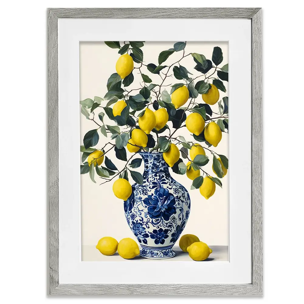 Lemon Vase Framed Art Print Lemon Vase Framed Art Print wall art product IAmHomeStudio