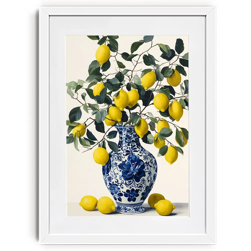 Lemon Vase Framed Art Print Lemon Vase Framed Art Print wall art product IAmHomeStudio