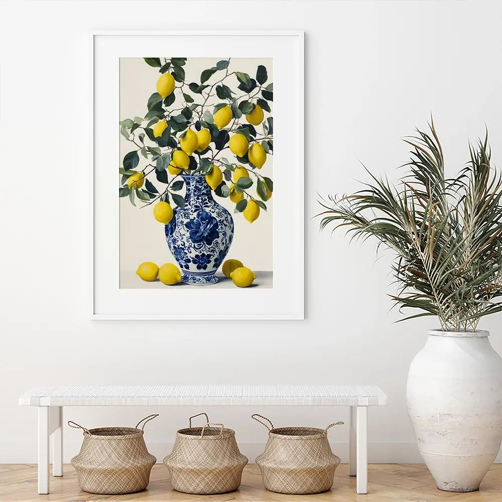 Lemon Vase Framed Art Print Lemon Vase Framed Art Print wall art product IAmHomeStudio