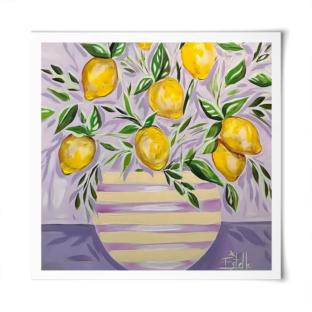 Lemon Zest Square Art Print Lemon Zest Square Art Print wall art product Estelle Grengs - Independent
