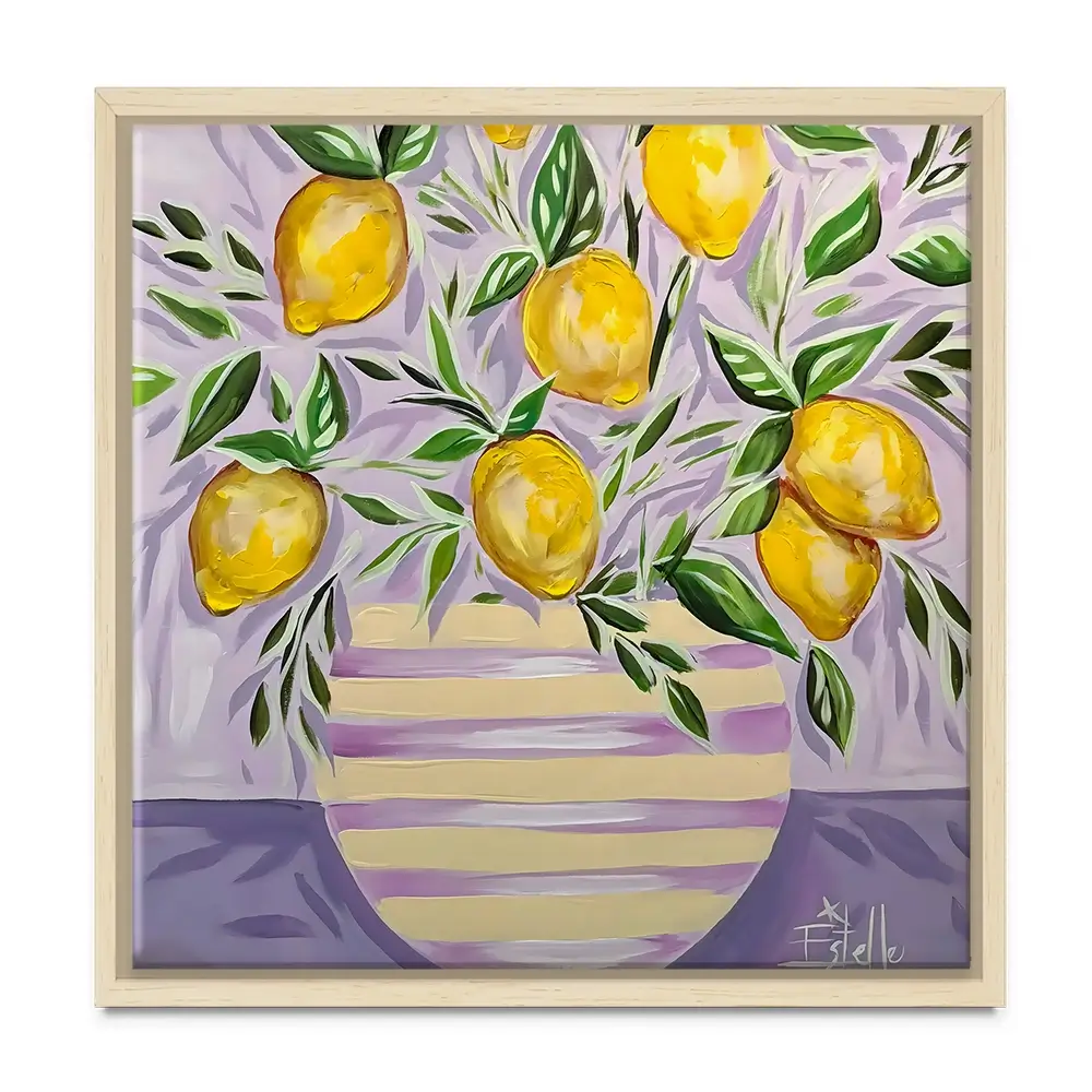 Lemon Zest Square Canvas Print Lemon Zest Square Canvas Print wall art product Estelle Grengs - Independent