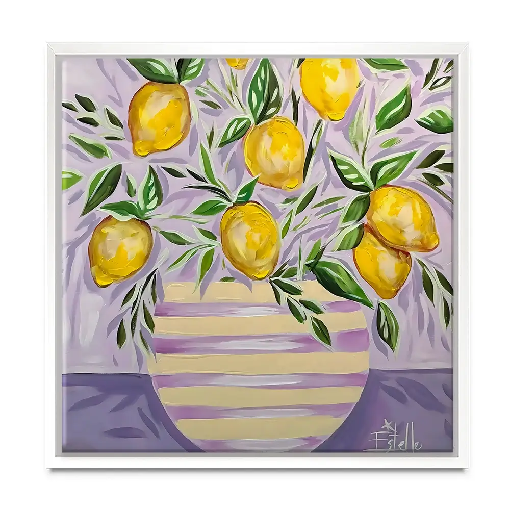 Lemon Zest Square Canvas Print Lemon Zest Square Canvas Print wall art product Estelle Grengs - Independent