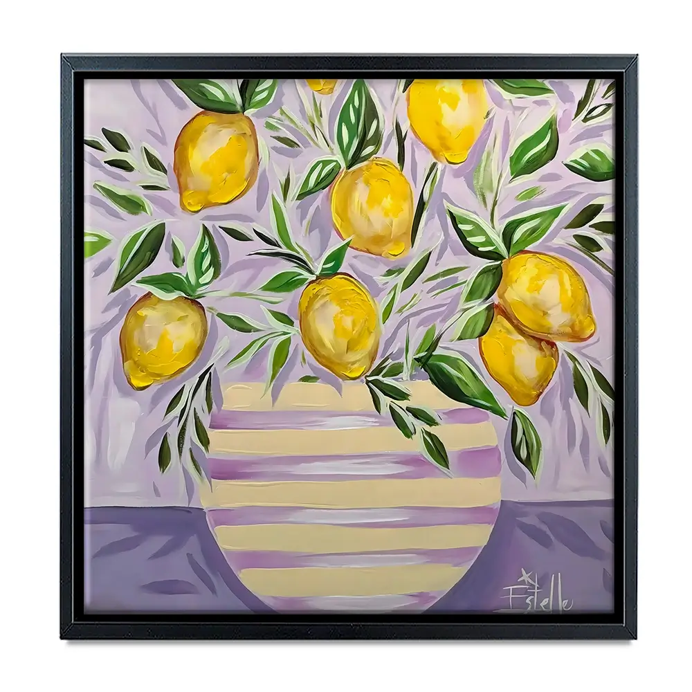 Lemon Zest Square Canvas Print Lemon Zest Square Canvas Print wall art product Estelle Grengs - Independent