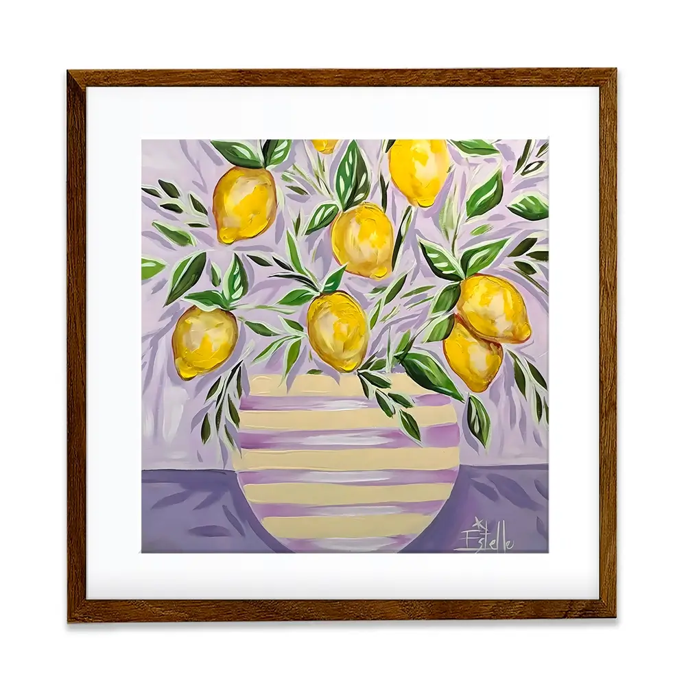 Lemon Zest Square Framed Art Print Lemon Zest Square Framed Art Print wall art product Estelle Grengs - Independent