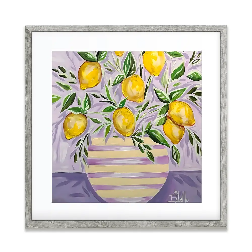 Lemon Zest Square Framed Art Print Lemon Zest Square Framed Art Print wall art product Estelle Grengs - Independent