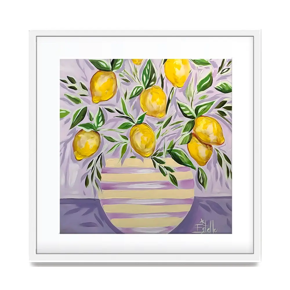 Lemon Zest Square Framed Art Print Lemon Zest Square Framed Art Print wall art product Estelle Grengs - Independent