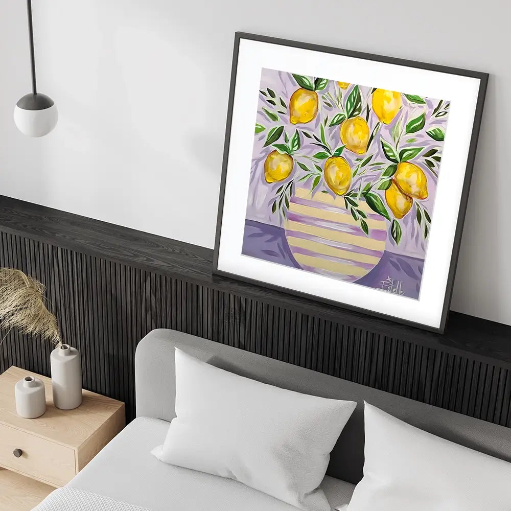 Lemon Zest Square Framed Art Print Lemon Zest Square Framed Art Print wall art product Estelle Grengs - Independent