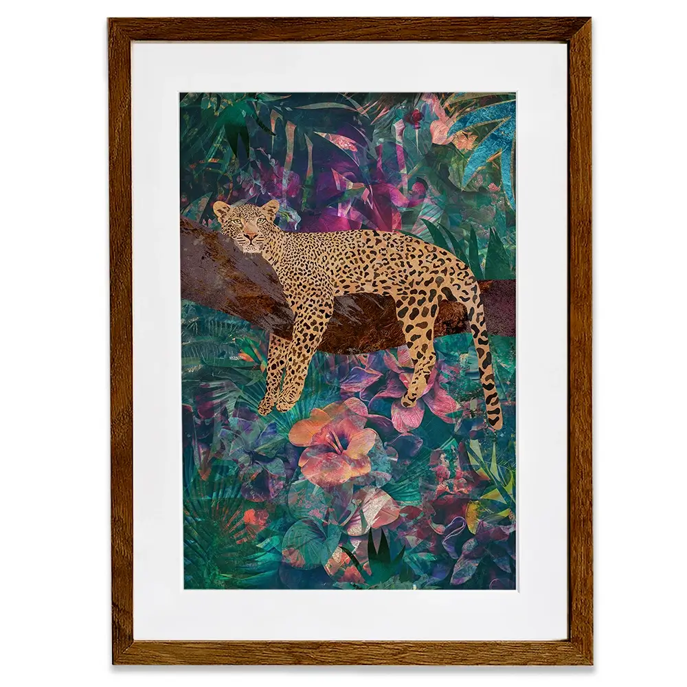 Leopard In The Jungle Framed Art Print Leopard In The Jungle Framed Art Print wall art product Sarah Manovski