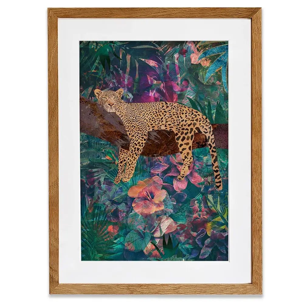 Leopard In The Jungle Framed Art Print Leopard In The Jungle Framed Art Print wall art product Sarah Manovski