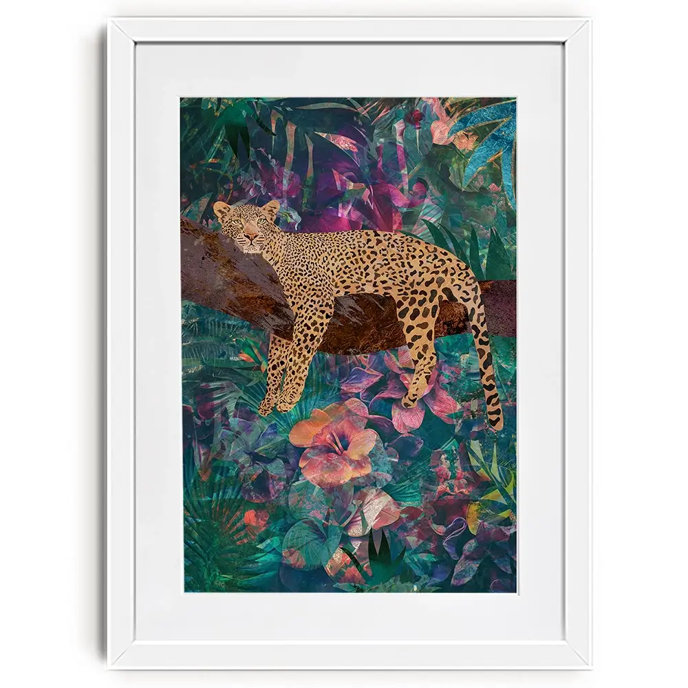 Leopard In The Jungle Framed Art Print Leopard In The Jungle Framed Art Print wall art product Sarah Manovski