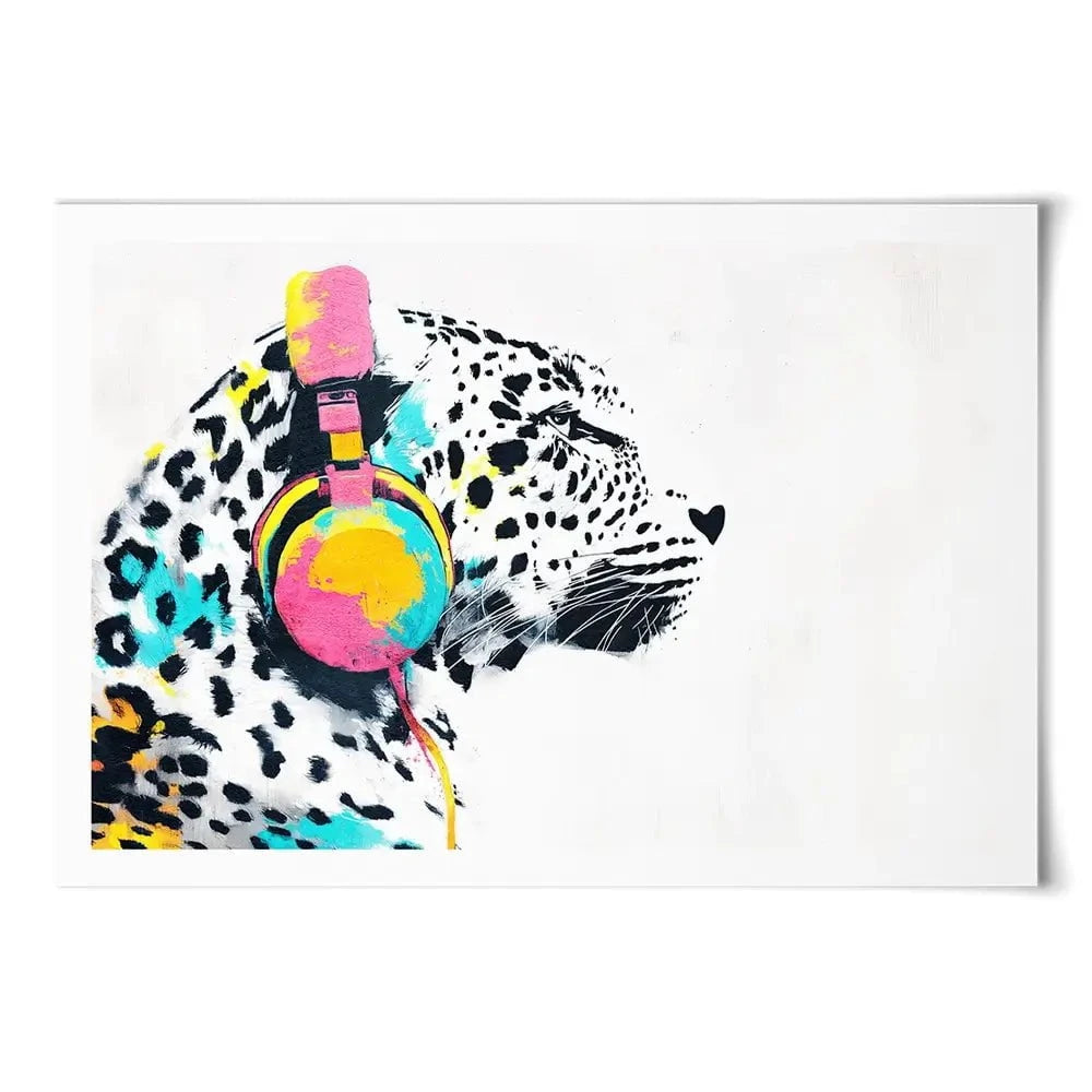 Leopard On Air Art Print Leopard On Air Art Print wall art product Svetlana Aleynikova