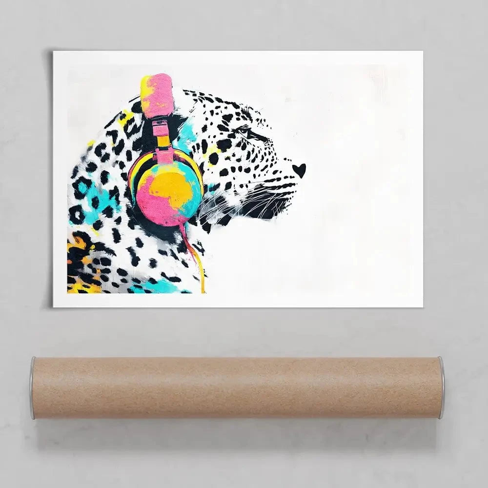 Leopard On Air Art Print Leopard On Air Art Print wall art product Svetlana Aleynikova