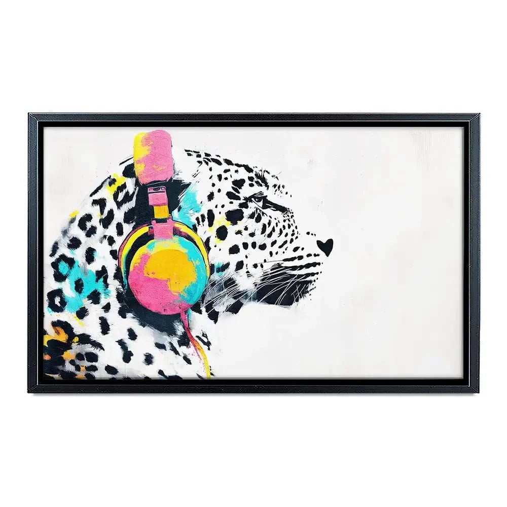 Leopard On Air Canvas Print Leopard On Air Canvas Print wall art product Svetlana Aleynikova
