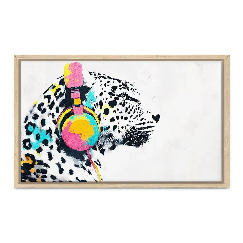 Leopard On Air Canvas Print Leopard On Air Canvas Print wall art product Svetlana Aleynikova