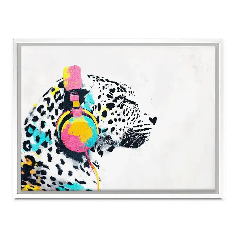 Leopard On Air Canvas Print Leopard On Air Canvas Print wall art product Svetlana Aleynikova