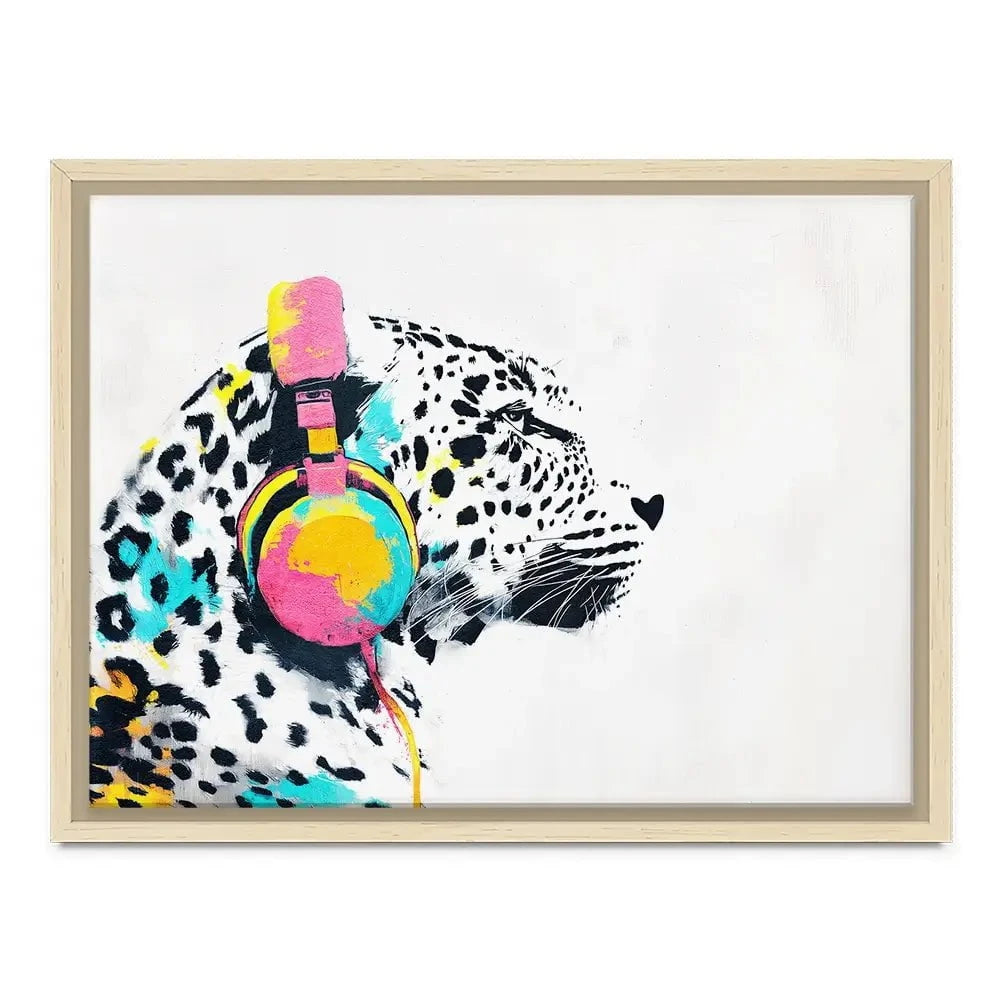 Leopard On Air Canvas Print Leopard On Air Canvas Print wall art product Svetlana Aleynikova