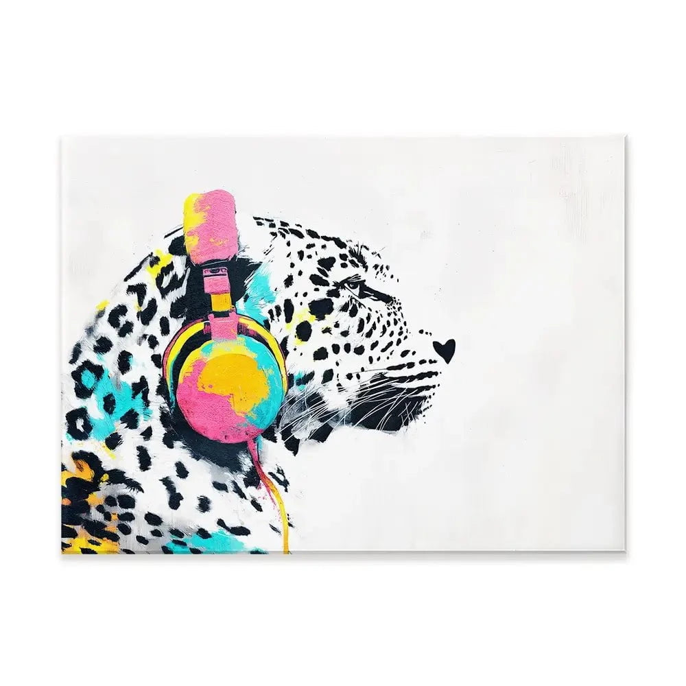 Leopard On Air Canvas Print Leopard On Air Canvas Print wall art product Svetlana Aleynikova