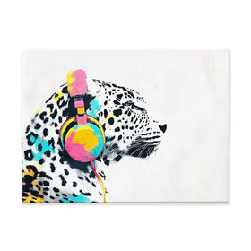 Leopard On Air Canvas Print Leopard On Air Canvas Print wall art product Svetlana Aleynikova