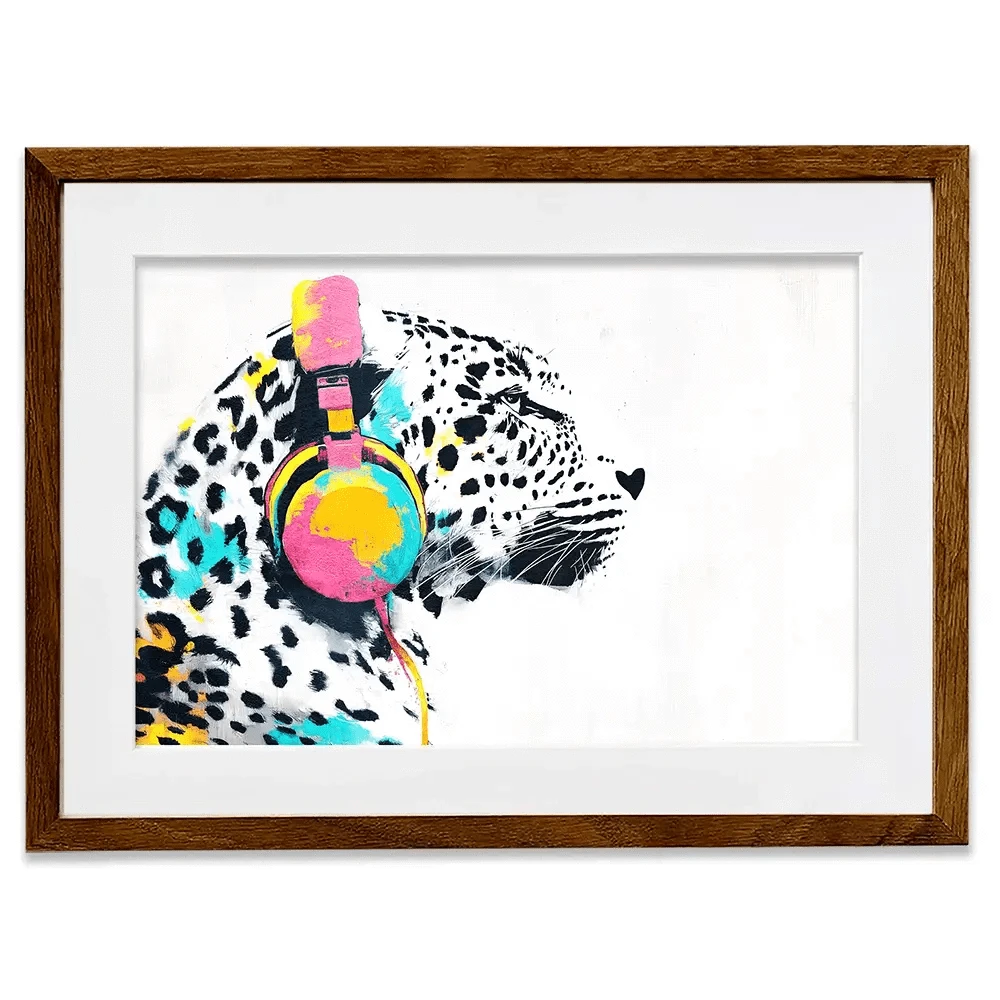 Leopard On Air Framed Art Print Leopard On Air Framed Art Print wall art product Svetlana Aleynikova