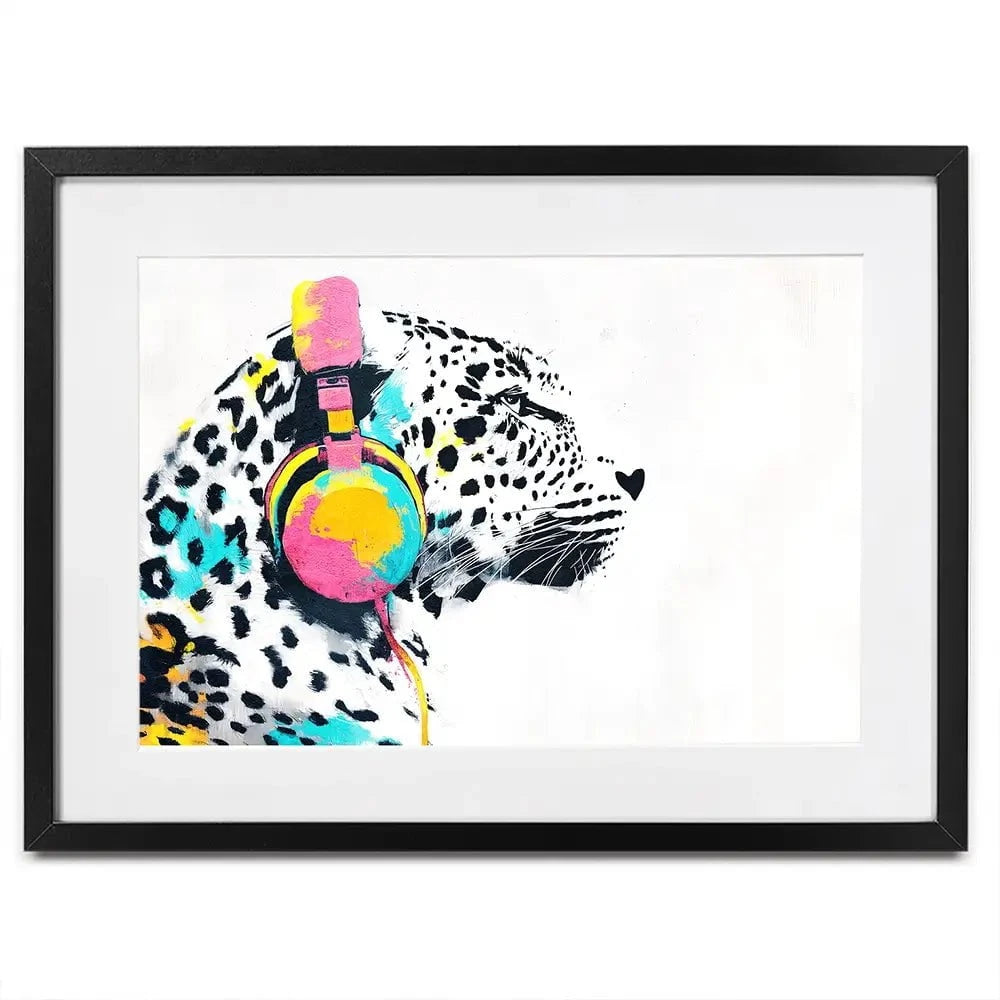 Leopard On Air Framed Art Print Leopard On Air Framed Art Print wall art product Svetlana Aleynikova