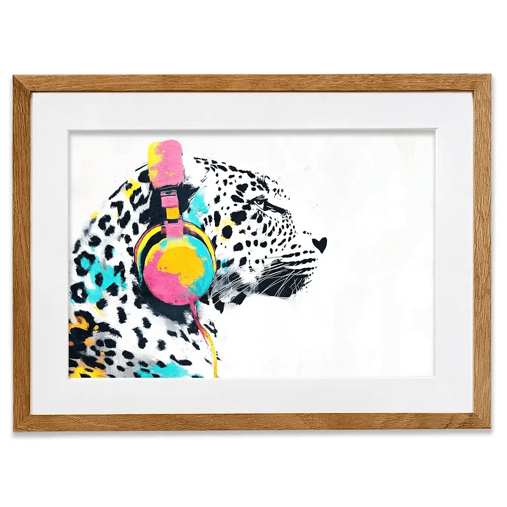Leopard On Air Framed Art Print Leopard On Air Framed Art Print wall art product Svetlana Aleynikova