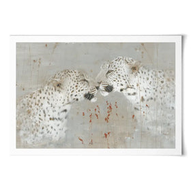 Leopard Pair Nuzzle Art Print Leopard Pair Nuzzle Art Print wall art product Chromatic Storm Studio