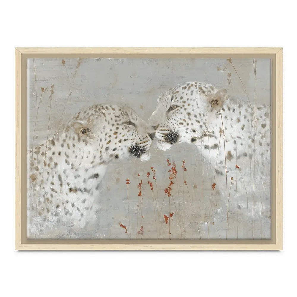 Leopard Pair Nuzzle Canvas Print Leopard Pair Nuzzle Canvas Print wall art product Chromatic Storm Studio