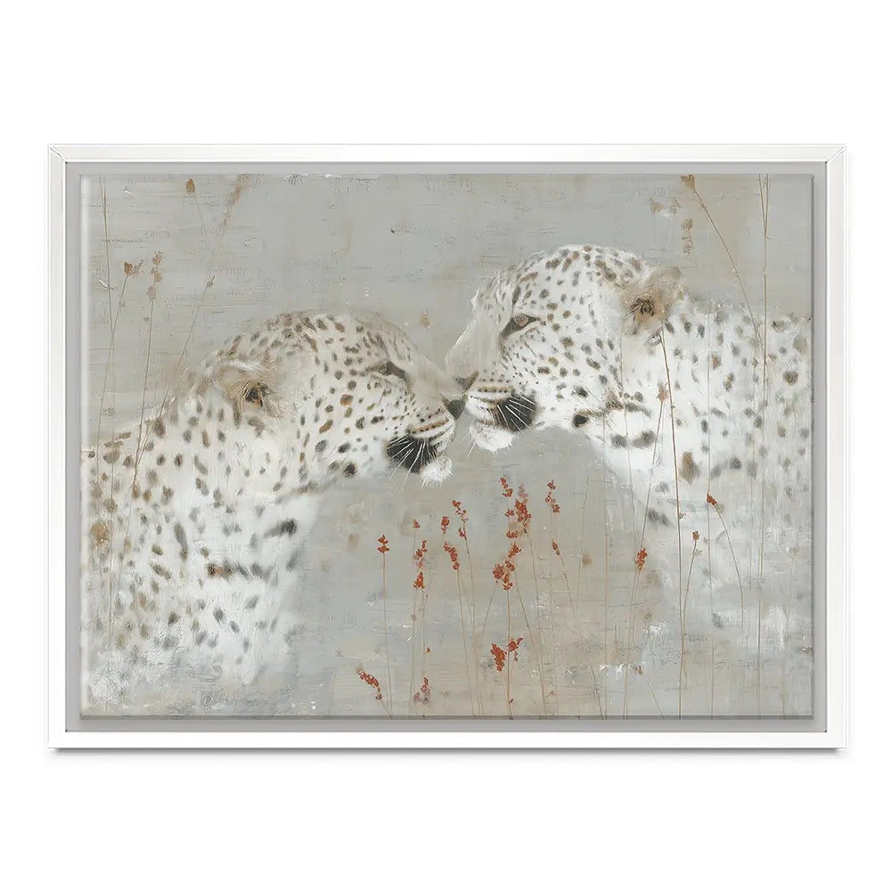 Leopard Pair Nuzzle Canvas Print Leopard Pair Nuzzle Canvas Print wall art product Chromatic Storm Studio