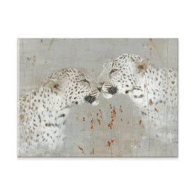 Leopard Pair Nuzzle Canvas Print Leopard Pair Nuzzle Canvas Print wall art product Chromatic Storm Studio