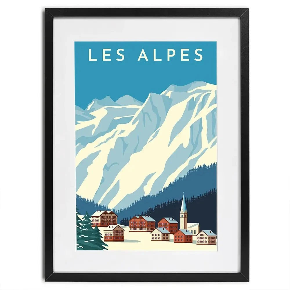 Les Alpes Framed Art Print Les Alpes Framed Art Print wall art product Rinat Khairitdinov / Shutterstock